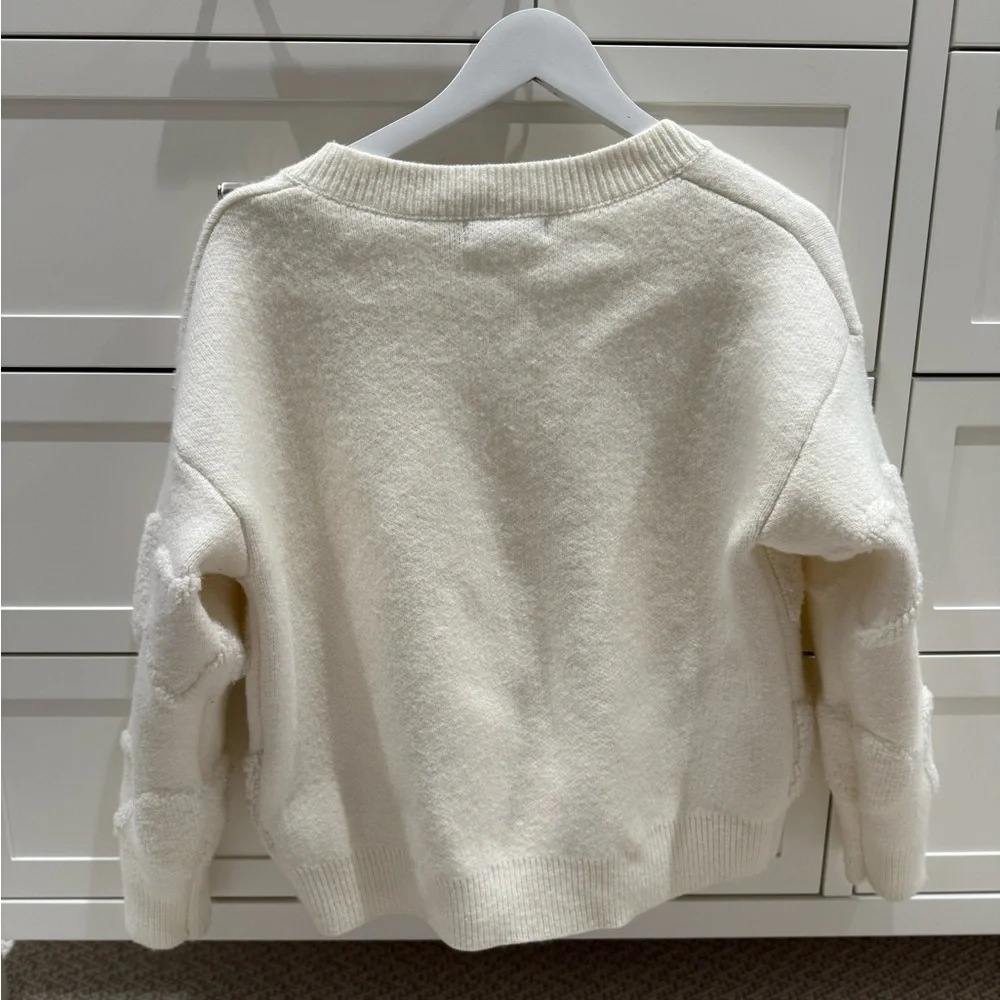 Cozy Lyla + Luxe Ivory Sweater with hearts - Picture 3 of 5